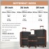 KSK2592+EA2212 - Kono 3‑teiliges ABS+PC‑Koffers‑Set mit Reisetasche & Kulturbeutel ‑ Schwarz und Braun