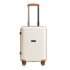 KSK2595 - Kono 20-Inch Hard Shell Scratch-Resistant PP Luggage with Cup Holder, TSA Lock & Expandable Design-Cabin Trolley For Travel - Beige and Brown