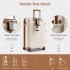 KSK2595 - Kono 20-Inch Hard Shell Scratch-Resistant PP Luggage with Cup Holder, TSA Lock & Expandable Design-Cabin Trolley For Travel - Beige and Brown