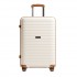 KSK2595 - Kono 24-Inch Hard Shell Scratch-Resistant PP Luggage with Cup Holder, TSA Lock & Expandable Design-Check-in Luggage For Travel - Beige and Brown