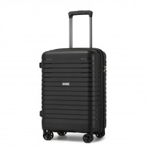KSK2595 - Kono 20-Zoll-Hartschale-Kratzfestes PP-Gepäck mit Becherhalter, TSA-Schloss & ausziehbarem Design - Kabinentrolley für Reisen - Schwarz