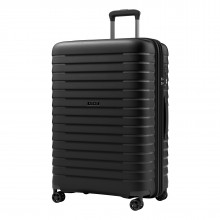 KSK2595 - Kono 28-Inch Hard Shell Scratch-Resistant PP Luggage with Cup Holder, TSA Lock & Expandable Design-Check-in Luggage For Travel - Black