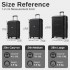 KSK2595 - Kono 20/24/28inch Hard Shell Scratch-Resistant PP Luggage Set with Cup Holder, TSA Lock & Expandable Design-Check-in Luggage For Travel - Black