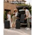 KSK2595 - Kono 20/24/28inch Hard Shell Scratch-Resistant PP Luggage Set with Cup Holder, TSA Lock & Expandable Design-Check-in Luggage For Travel - Black