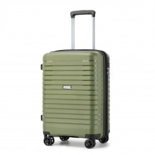 KSK2595 - Kono 20-Zoll-Hartschale-Kratzfestes PP-Gepäck mit Becherhalter, TSA-Schloss & ausziehbarem Design - Kabinentrolley für Reisen - Grün