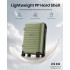 KSK2595 - Kono 20-Inch Hard Shell Scratch-Resistant PP Luggage with Cup Holder, TSA Lock & Expandable Design-Cabin Trolley For Travel - Green