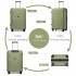 KSK2595 - Kono 28-Inch Hard Shell Scratch-Resistant PP Luggage with Cup Holder, TSA Lock & Expandable Design-Check-in Luggage For Travel - Green