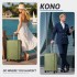 KSK2595 - Kono 28-Inch Hard Shell Scratch-Resistant PP Luggage with Cup Holder, TSA Lock & Expandable Design-Check-in Luggage For Travel - Green