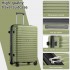 KSK2595 - Kono 28-Inch Hard Shell Scratch-Resistant PP Luggage with Cup Holder, TSA Lock & Expandable Design-Check-in Luggage For Travel - Green