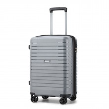KSK2595 - Kono 20-Zoll-Hartschale-Kratzfestes PP-Gepäck mit Becherhalter, TSA-Schloss & ausziehbarem Design - Kabinentrolley für Reisen - Grau