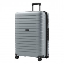 KSK2595 - Kono 28-Inch Hard Shell Scratch-Resistant PP Luggage with Cup Holder, TSA Lock & Expandable Design-Check-in Luggage For Travel - Grey