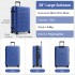 KSK2595 - Kono 28-Inch Hard Shell Scratch-Resistant PP Luggage with Cup Holder, TSA Lock & Expandable Design-Check-in Luggage For Travel - Navy