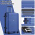 KSK2595 - Kono 28-Inch Hard Shell Scratch-Resistant PP Luggage with Cup Holder, TSA Lock & Expandable Design-Check-in Luggage For Travel - Navy