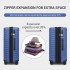 KSK2595 - Kono 20/24/28inch Hard Shell Scratch-Resistant PP Luggage Set with Cup Holder, TSA Lock & Expandable Design-Check-in Luggage For Travel - Navy KSK2595 - Kono 20/24/28inch Hard Shell Scratch-Resistant PP Luggage Set with Cup Holder, TSA Lock & Expandable Design-Check-in Luggage For Travel - Navy