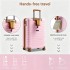 KSK2595 - Kono 20-Inch Hard Shell Scratch-Resistant PP Luggage with Cup Holder, TSA Lock & Expandable Design-Cabin Trolley For Travel - Pink and Brown
