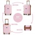 KSK2595 - Kono 20-Inch Hard Shell Scratch-Resistant PP Luggage with Cup Holder, TSA Lock & Expandable Design-Cabin Trolley For Travel - Pink and Brown