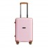 KSK2595 - Kono 20-Inch Hard Shell Scratch-Resistant PP Luggage with Cup Holder, TSA Lock & Expandable Design-Cabin Trolley For Travel - Pink and Brown