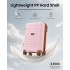 KSK2595 - Kono 20-Zoll-Hartschale-Kratzfestes PP-Gepäck mit Becherhalter, TSA-Schloss & ausziehbarem Design - Kabinentrolley für Reisen - Rosa und Braun