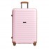 KSK2595 - Kono 28-Inch Hard Shell Scratch-Resistant PP Luggage with Cup Holder, TSA Lock & Expandable Design-Check-in Luggage For Travel - Pink and Brown