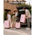 KSK2595 - Kono 20/24/28inch Hard Shell Scratch-Resistant PP Luggage Set with Cup Holder, TSA Lock & Expandable Design-Check-in Luggage For Travel - Pink and Brown