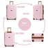KSK2595 - Kono 28-Inch Hard Shell Scratch-Resistant PP Luggage with Cup Holder, TSA Lock & Expandable Design-Check-in Luggage For Travel - Pink and Brown
