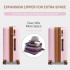 KSK2595 - Kono 24-Inch Hard Shell Scratch-Resistant PP Luggage with Cup Holder, TSA Lock & Expandable Design-Check-in Luggage For Travel - Pink and Brown