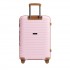 KSK2595 - Kono 24-Inch Hard Shell Scratch-Resistant PP Luggage with Cup Holder, TSA Lock & Expandable Design-Check-in Luggage For Travel - Pink and Brown