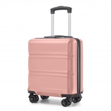 KSK2596 - Kono 16 Inch ABS Hard Shell Under-Seat Cabin Suitcase with Spinner Wheels - Nude