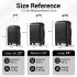 KSK2692 - Kono 24 Inch PP Hardshell Suitcase | YKK Zipper TSA Lock Medium Spinner Luggage - Black