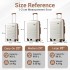 KSK2692 - Kono 20 Inch PP Hardshell Cabin Suitcase | YKK Zipper TSA Lock Carry On Luggage - Cream and Brown