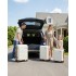 KSK2692 - Kono 24 Inch PP Hardshell Suitcase | YKK Zipper TSA Lock Medium Spinner Luggage - Cream and Brown