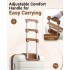 KSK2692 - Kono 28 Inch PP Hardshell Suitcase | YKK Zipper TSA Lock Large Spinner Luggage - Cream and Brown