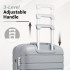 KSK2692 - Kono 20 Inch PP Hardshell Cabin Suitcase | YKK Zipper TSA Lock Carry On Luggage - Grey