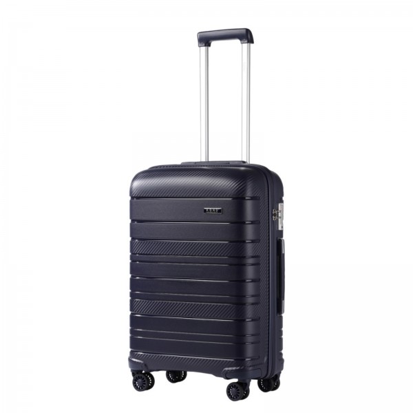 KSK2692 - Kono 20 Inch PP Hardshell Cabin Suitcase | YKK Zipper TSA Lock Carry On Luggage - Navy