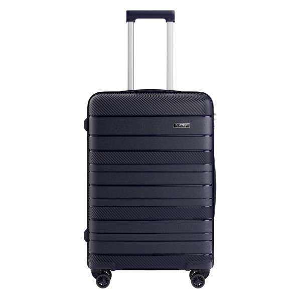 KSK2692 - Kono 20 Inch PP Hardshell Cabin Suitcase | YKK Zipper TSA Lock Carry On Luggage - Navy
