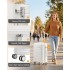 KSK2692 - Kono 24 Inch PP Hardshell Suitcase | YKK Zipper TSA Lock Medium Spinner Luggage - White
