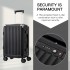 KSK2693 - Kono 3-Piece Zipperless Aluminium Frame Luggage Set with TSA Lock, Smart Travel Features - Black