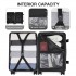 KSK2693 - Kono 3-Piece Zipperless Aluminium Frame Luggage Set with TSA Lock, Smart Travel Features - Black