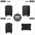 KSK2693 - Kono 3-Piece Zipperless Aluminium Frame Luggage Set with TSA Lock, Smart Travel Features - Black