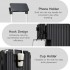 KSK2693 - Kono 3-Piece Zipperless Aluminium Frame Luggage Set with TSA Lock, Smart Travel Features - Black