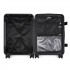 KSK2693 - Kono 20-Inch Zipperless Aluminium Frame PC Hard Shell Carry-on Suitcase – Smart Lock Travel Luggage with Phone Holder & Cup Holder - Black