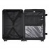 KSK2693 - Kono 24-Inch Zipperless Medium Suitcase with Reinforced Aluminium Frame, TSA Lock, Checked Luggage with Smart Travel Features - Black