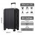KSK2693 - Kono 24-Inch Zipperless Medium Suitcase with Reinforced Aluminium Frame, TSA Lock, Checked Luggage with Smart Travel Features - Black