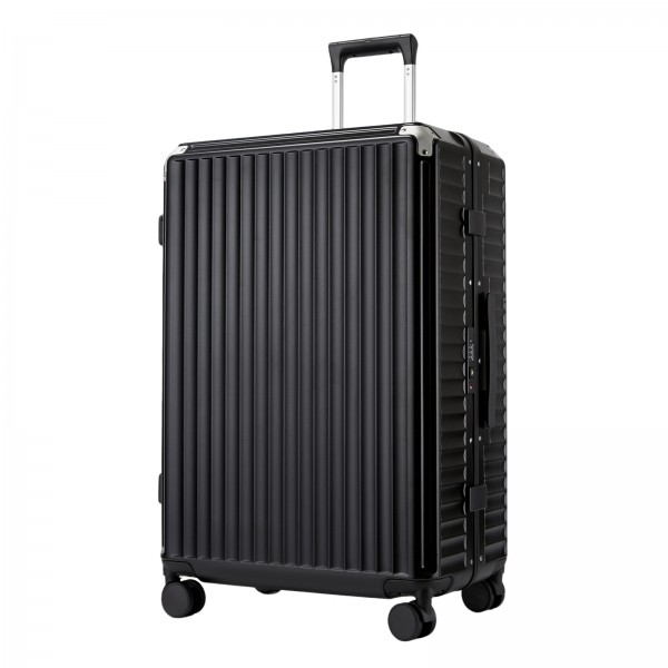 KSK2693 - Kono 28-Inch Large Suitcase with Reinforced Aluminium Frame, TSA Lock, Checked Luggage with Smart Travel Features - Black