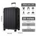 KSK2693 - Kono 28-Inch Large Suitcase with Reinforced Aluminium Frame, TSA Lock, Checked Luggage with Smart Travel Features - Black