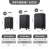 KSK2693 - Kono 3-Piece Zipperless Aluminium Frame Luggage Set with TSA Lock, Smart Travel Features - Black