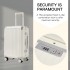 KSK2693 - Kono 3-Piece Zipperless Aluminium Frame Luggage Set with TSA Lock, Smart Travel Features - White