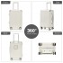 KSK2693 - Kono 3-Piece Zipperless Aluminium Frame Luggage Set with TSA Lock, Smart Travel Features - White