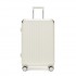 KSK2693 - Kono 24-Inch Zipperless Medium Suitcase with Reinforced Aluminium Frame, TSA Lock, Checked Luggage with Smart Travel Features - White