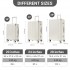 KSK2693 - Kono 3-Piece Zipperless Aluminium Frame Luggage Set with TSA Lock, Smart Travel Features - White